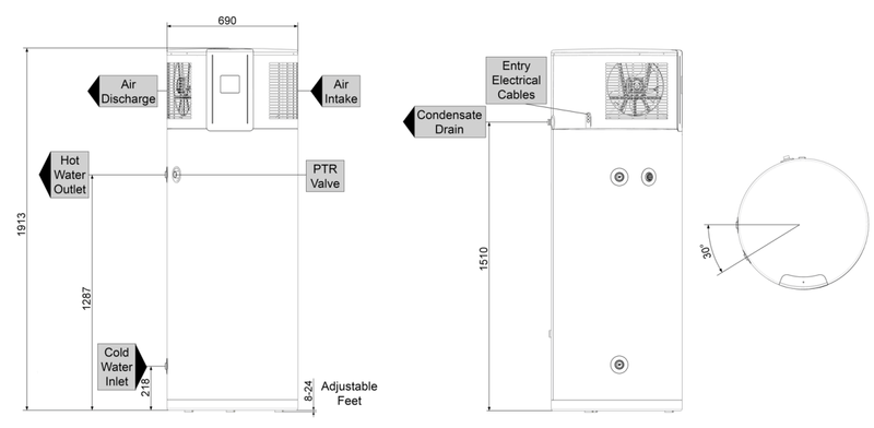 Load image into Gallery viewer, WWK Domestic Hot Water Heat Pump - SE-WWK222H - Eco Sustainable House
