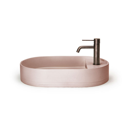 Shelf Oval Concrete Basin blush pink