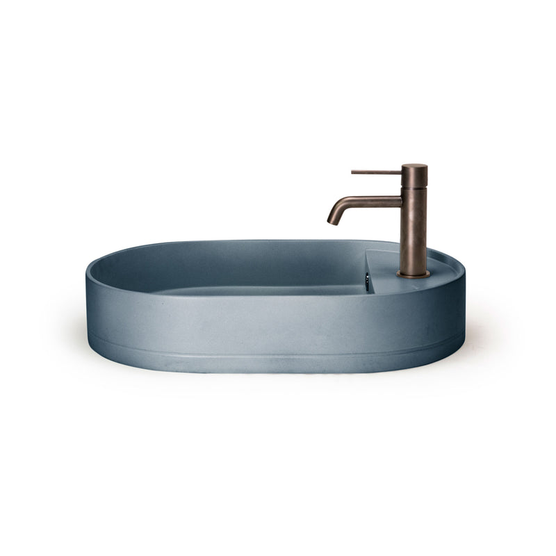 Load image into Gallery viewer, Shelf Oval Concrete Basin copan blue
