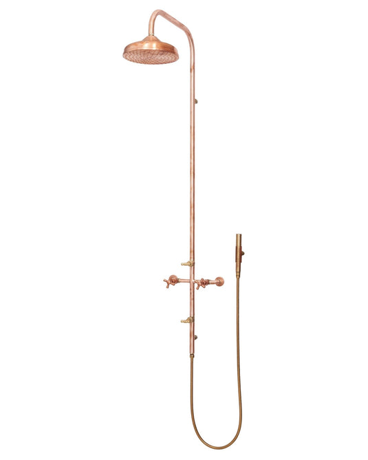 Newport Wall Mounted Copper Shower Set - BC-2NPCOPSHOWER-200HH - Eco Sustainable House